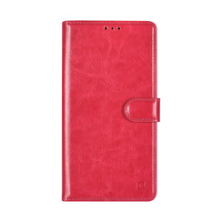 TUNIQ Galaxy S24 Ultra Book type case - Card holder for 3 cards - Magnetic closure - Hanger - Hot Pink