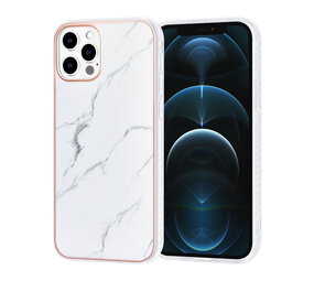 UNIQ Accessory UNIQ Accessory iPhone 12 - 12 Pro Backcover hoesje Silicone - Marble UNIQ Accessory UNIQ Accessory iPhone 12 - 12 Pro Backcover hoesje Silicone - Marble