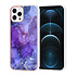 UNIQ Accessory iPhone 12 - 12 Pro Back cover coque Silicone - Marble Purple UNIQ Accessory iPhone 12 - 12 Pro Back cover coque Silicone - Marble Purple