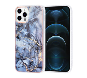 UNIQ Accessory UNIQ Accessory iPhone 12 - 12 Pro Backcover hoesje Silicone - Marble Grey UNIQ Accessory UNIQ Accessory iPhone 12 - 12 Pro Backcover hoesje Silicone - Marble Grey
