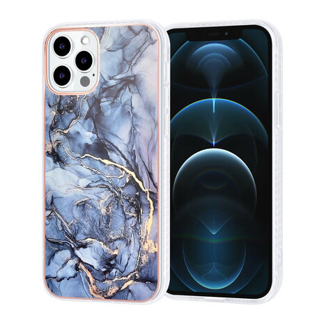 UNIQ Accessory UNIQ Accessory iPhone 12 - 12 Pro Back-Cover hul - Silicone - Marble Grey UNIQ Accessory UNIQ Accessory iPhone 12 - 12 Pro Back-Cover hul - Silicone - Marble Grey