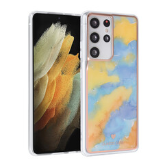 UNIQ Classic Case Galaxy S21 Ultra Backcover hoesje Silicone - Marble Yellow