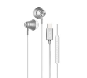 TUNIQ TUNIQ Half-In-Ear Wired Earphones - Type C plug - Zilver TUNIQ TUNIQ Half-In-Ear Wired Earphones - Type C plug - Zilver