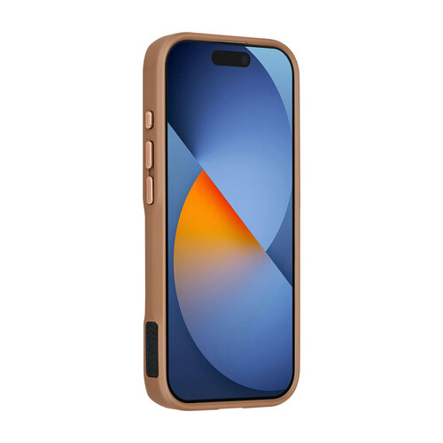 TUNIQ TUNIQ iPhone 17 Pro/iPhone 18 Pro Coque arrière MagSafe support anneau Fibre de carbone - Doré
