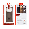 TUNIQ TUNIQ iPhone 17 Pro/iPhone 18 Pro Coque arrière MagSafe support anneau Fibre de carbone - Doré