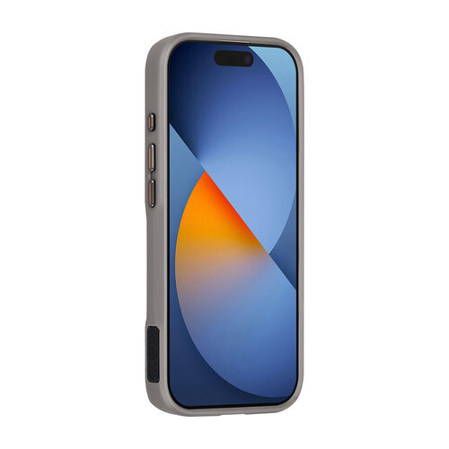 TUNIQ TUNIQ iPhone 17 Pro/iPhone 18 Pro Coque arrière MagSafe support anneau Fibre de carbone - Argenté