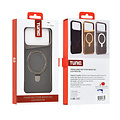 TUNIQ TUNIQ iPhone 17 Pro Max/iPhone 18 Pro Max Handyhülle MagSafe Ringständer Kohlefaser - Silber
