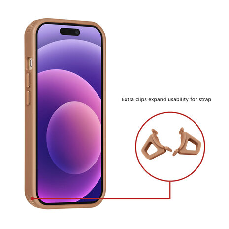 TUNIQ TUNIQ iPhone 15 Back cover coque - Magsafe - Carbon Fiber - Shockproof - Or TUNIQ TUNIQ iPhone 15 Back cover coque - Magsafe - Carbon Fiber - Shockproof - Or