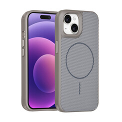 TUNIQ iPhone 15 Back cover case - Magsafe - Carbon Fiber - Shockproof - Grey