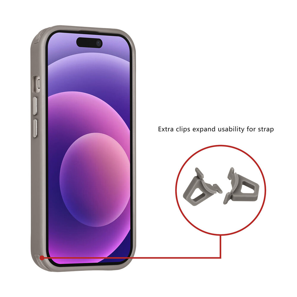 TUNIQ TUNIQ iPhone 15 Back-Cover hul - Magsafe - Carbon Fiber - Shockproof - Grau TUNIQ TUNIQ iPhone 15 Back-Cover hul - Magsafe - Carbon Fiber - Shockproof - Grau