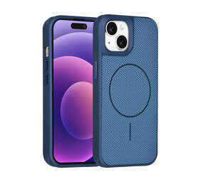 TUNIQ TUNIQ iPhone 15 Back cover coque - Magsafe - Carbon Fiber - Shockproof - Bleu TUNIQ TUNIQ iPhone 15 Back cover coque - Magsafe - Carbon Fiber - Shockproof - Bleu