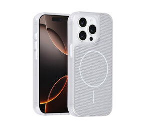 TUNIQ TUNIQ iPhone 15 Pro Back-Cover hul - Magsafe - Carbon Fiber - Shockproof - Weiß TUNIQ TUNIQ iPhone 15 Pro Back-Cover hul - Magsafe - Carbon Fiber - Shockproof - Weiß