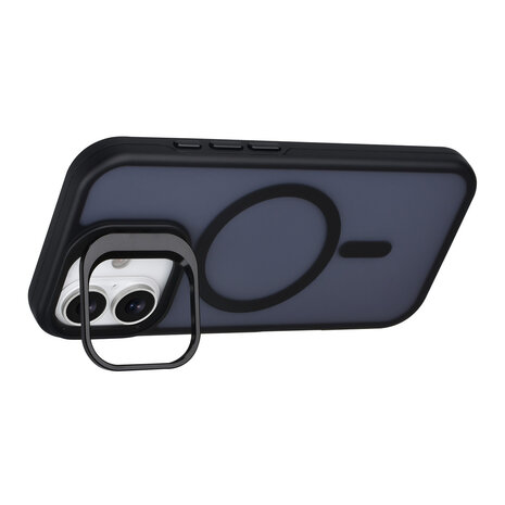 TUNIQ TUNIQ iPhone 16 Back-Cover hul - Magsafe - With Camera Stand - Schwarz TUNIQ TUNIQ iPhone 16 Back-Cover hul - Magsafe - With Camera Stand - Schwarz