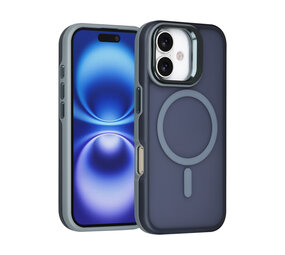 TUNIQ TUNIQ iPhone 16 Backcover hoesje - Magsafe - With Camera Stand - Grijs TUNIQ TUNIQ iPhone 16 Backcover hoesje - Magsafe - With Camera Stand - Grijs