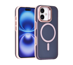 TUNIQ TUNIQ iPhone 16 Back-Cover hul - Magsafe - With Camera Stand - Rosa TUNIQ TUNIQ iPhone 16 Back-Cover hul - Magsafe - With Camera Stand - Rosa