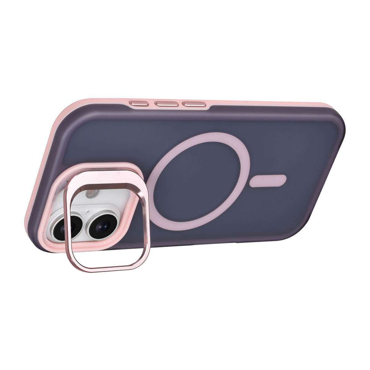 TUNIQ TUNIQ iPhone 16 Backcover hoesje - Magsafe - With Camera Stand - Roze, foto 2 van 4