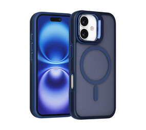TUNIQ TUNIQ iPhone 16 Back cover case - Magsafe - With Camera Stand - Blue TUNIQ TUNIQ iPhone 16 Back cover case - Magsafe - With Camera Stand - Blue