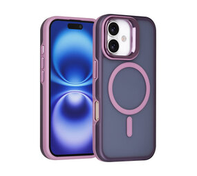 TUNIQ TUNIQ iPhone 16 Backcover hoesje - Magsafe - With Camera Stand - Paars TUNIQ TUNIQ iPhone 16 Backcover hoesje - Magsafe - With Camera Stand - Paars