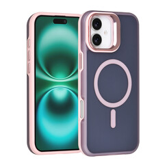 TUNIQ iPhone 16 Plus Back cover case - Magsafe - With Camera Stand - Pink