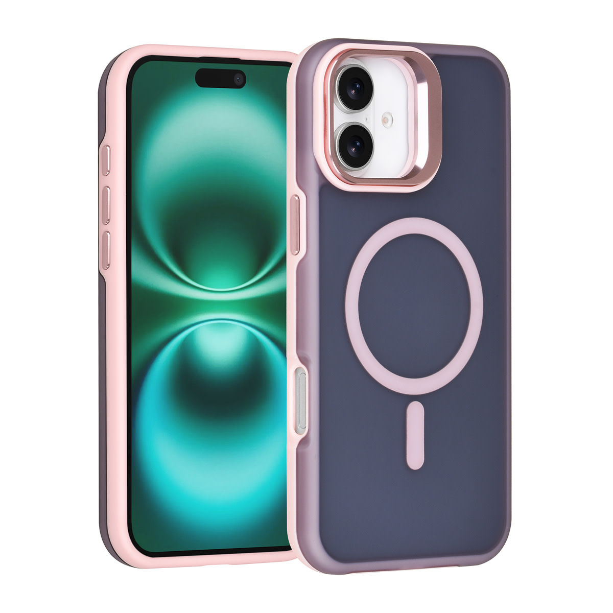 TUNIQ TUNIQ iPhone 16 Plus Backcover hoesje - Magsafe - With Camera Stand - Roze