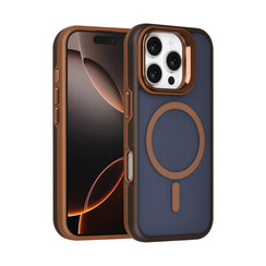 TUNIQ iPhone 16 Pro Back cover coque - Magsafe - With Camera Stand - Or