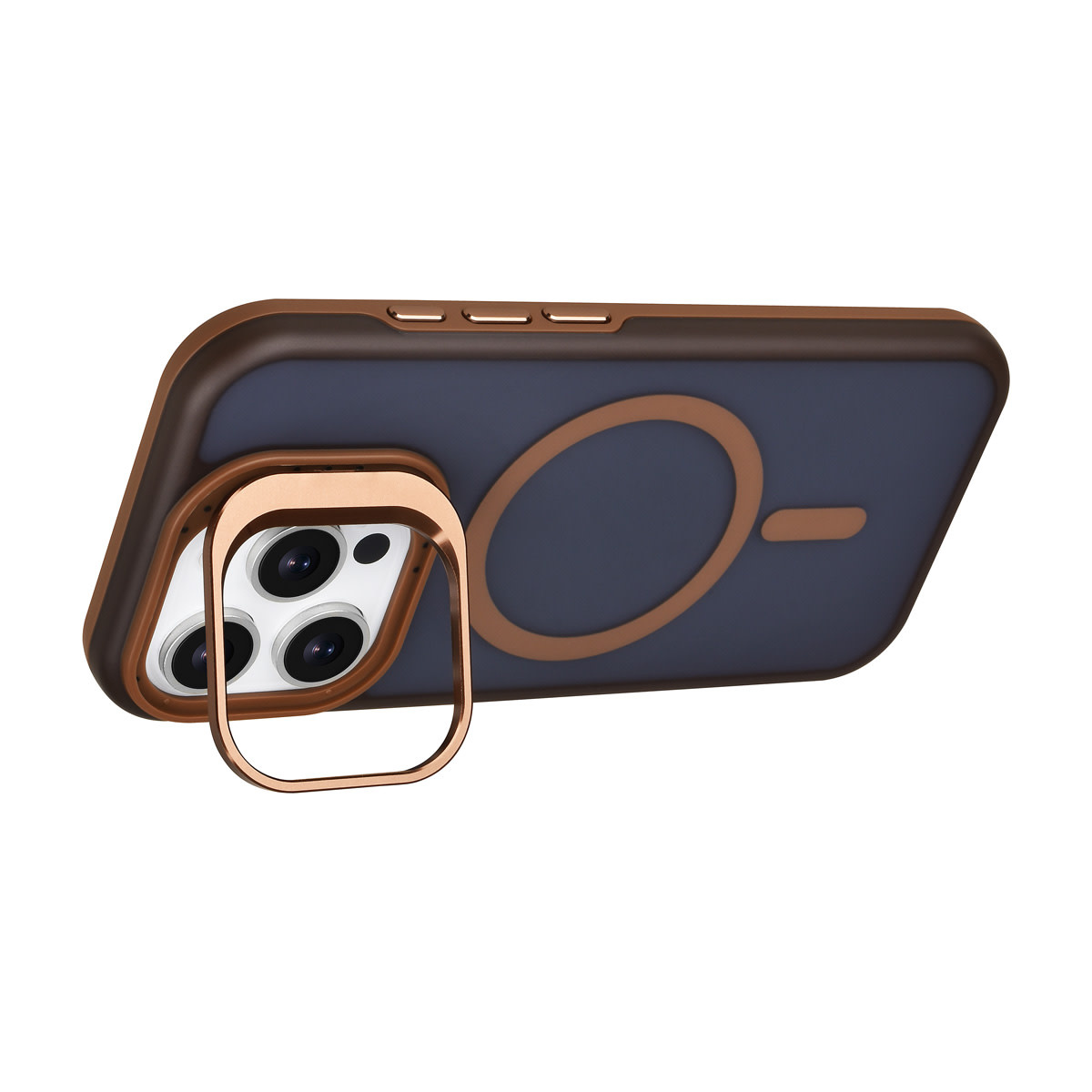 TUNIQ TUNIQ iPhone 16 Pro Backcover hoesje - Magsafe - With Camera Stand - Goud, foto 2 van 4