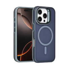 TUNIQ iPhone 16 Pro Backcover hoesje - Magsafe - With Camera Stand - Grijs