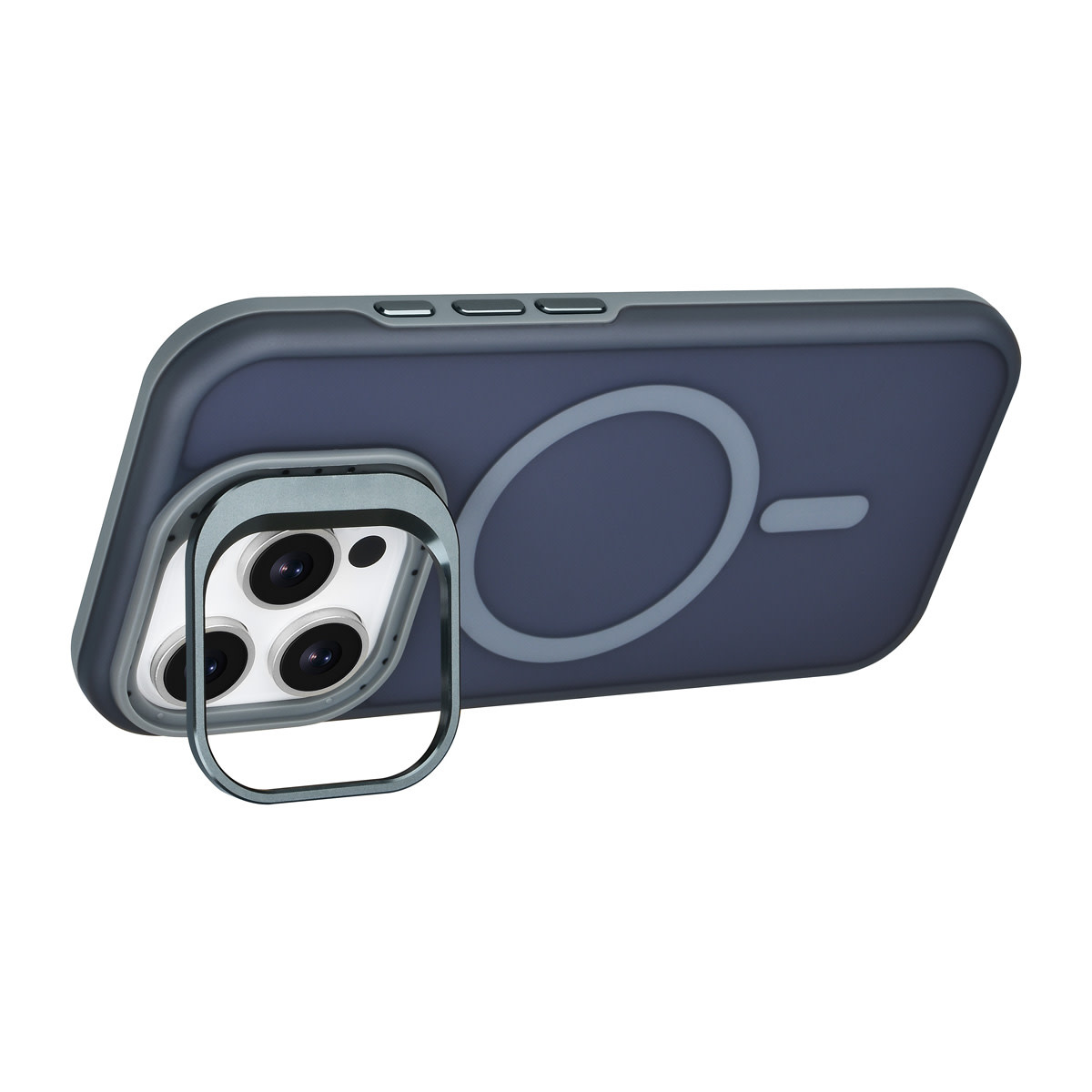TUNIQ TUNIQ iPhone 16 Pro Backcover hoesje - Magsafe - With Camera Stand - Grijs, foto 2 van 4