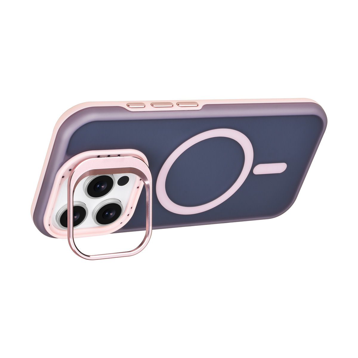 TUNIQ TUNIQ iPhone 16 Pro Backcover hoesje - Magsafe - With Camera Stand - Roze, foto 2 van 4