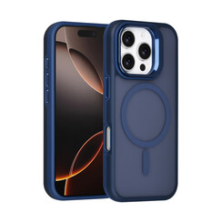 TUNIQ iPhone 16 Pro Back cover case - Magsafe - With Camera Stand - Blue