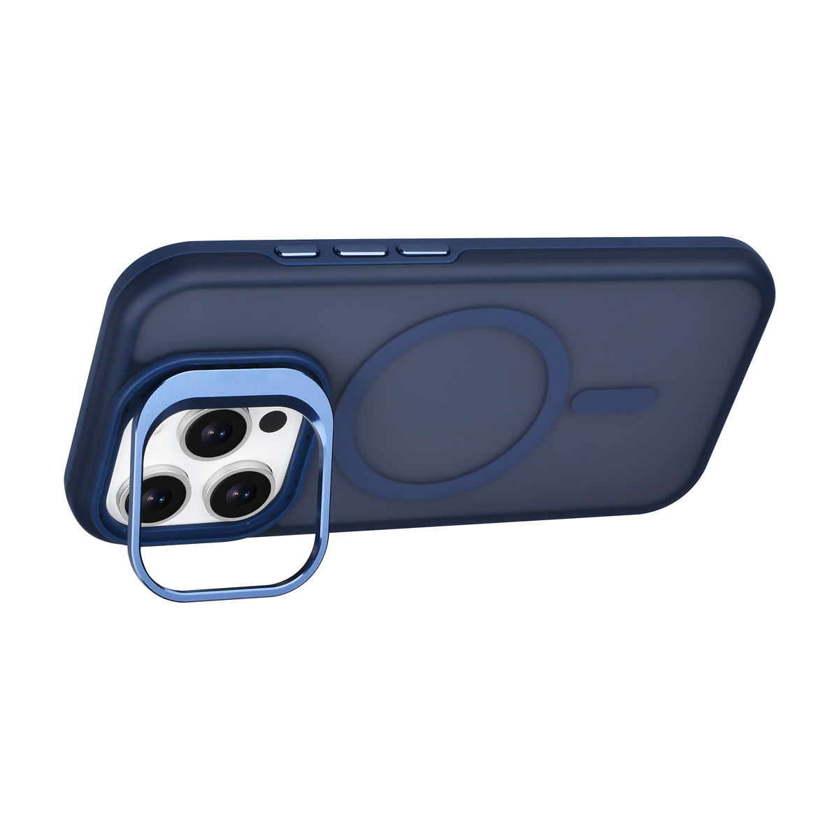 TUNIQ TUNIQ iPhone 16 Pro Backcover hoesje - Magsafe - With Camera Stand - Blauw, foto 2 van 4