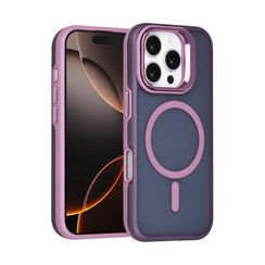 TUNIQ iPhone 16 Pro Backcover hoesje - Magsafe - With Camera Stand - Paars