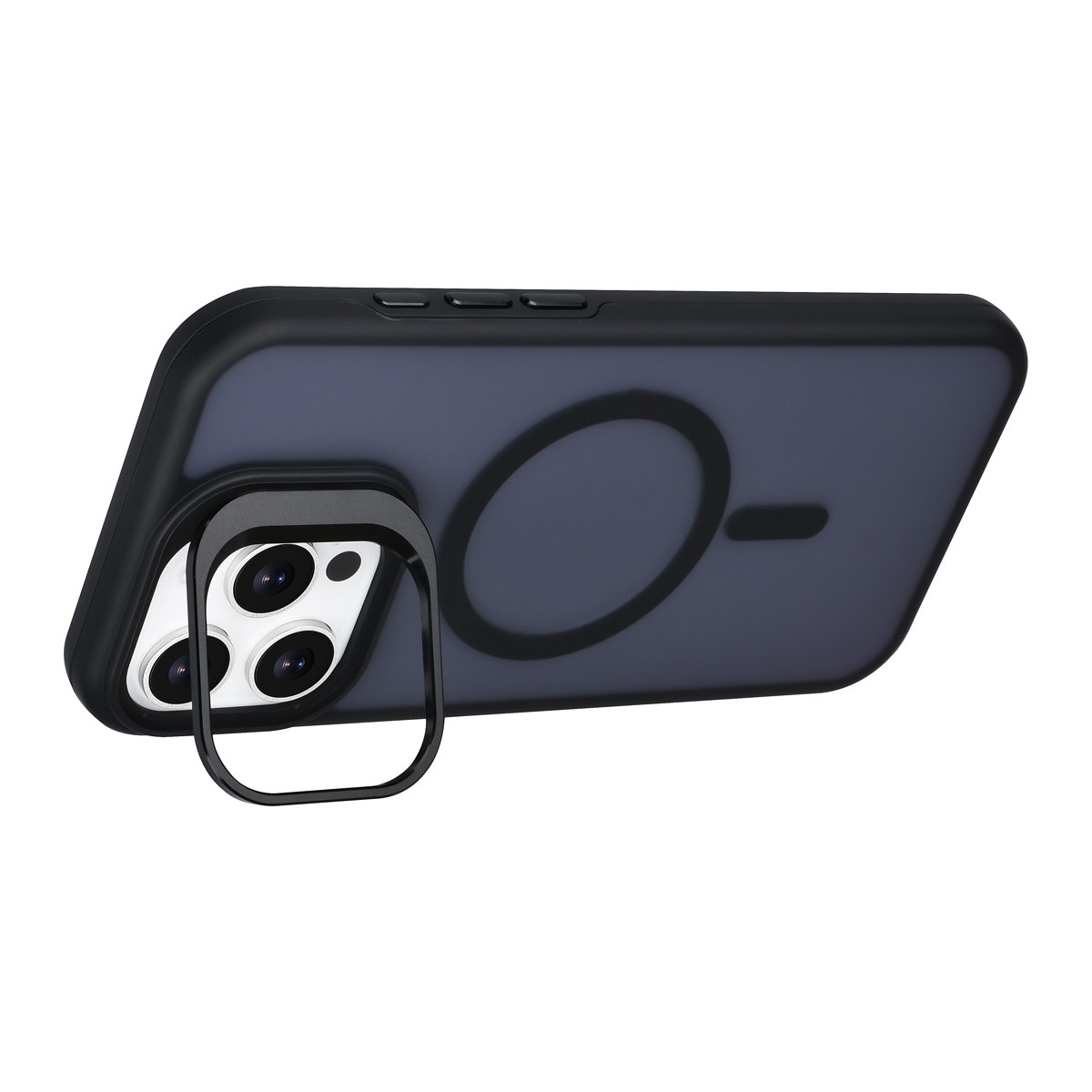 TUNIQ TUNIQ iPhone 16 Pro Max Backcover hoesje - Magsafe - With Camera Stand - Zwart, foto 2 van 4