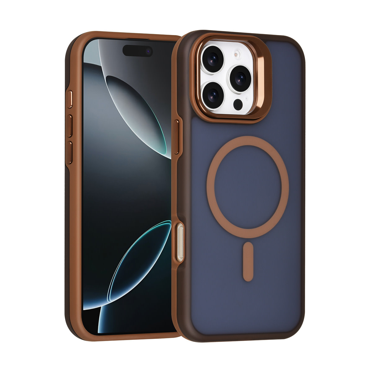 TUNIQ TUNIQ iPhone 16 Pro Max Backcover hoesje - Magsafe - With Camera Stand - Goud