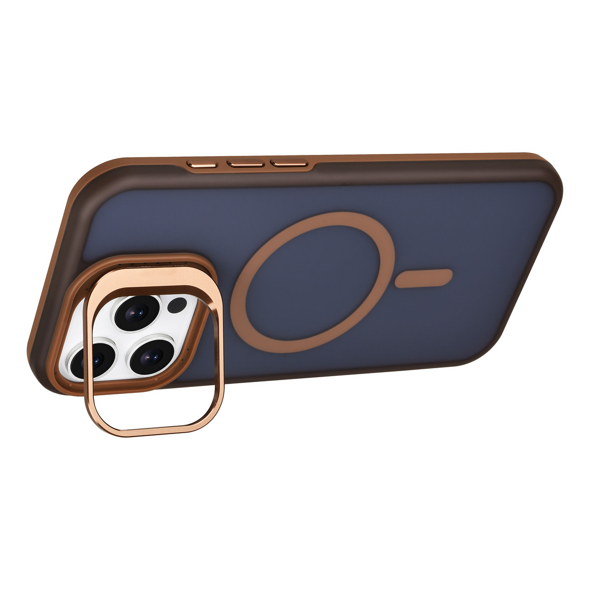 TUNIQ TUNIQ iPhone 16 Pro Max Backcover hoesje - Magsafe - With Camera Stand - Goud, foto 2 van 4