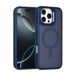 TUNIQ iPhone 16 Pro Max Backcover hoesje - Magsafe - With Camera Stand - Blauw