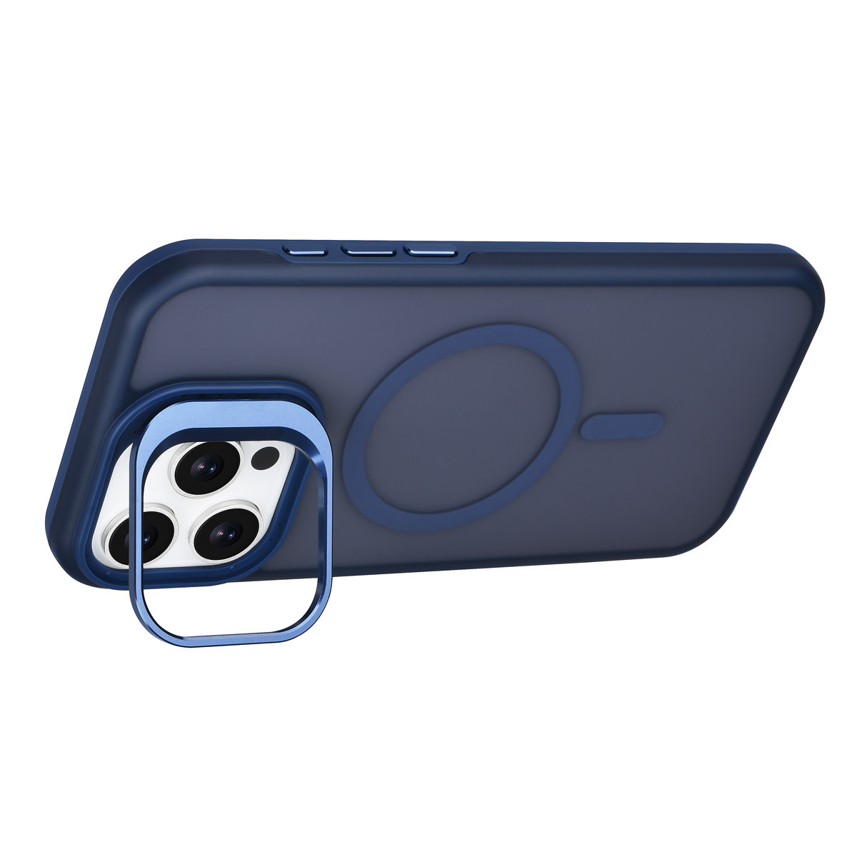 TUNIQ TUNIQ iPhone 16 Pro Max Backcover hoesje - Magsafe - With Camera Stand - Blauw, foto 2 van 4