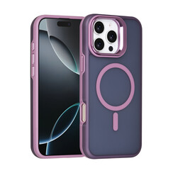 TUNIQ iPhone 16 Pro Max Back cover coque - Magsafe - With Camera Stand - Violet