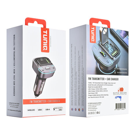 TUNIQ TUNIQ FM Transmitter and Car Charger - Schwarz TUNIQ TUNIQ FM Transmitter and Car Charger - Schwarz