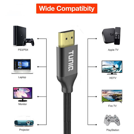 TUNIQ TUNIQ Premium 4K HDMI Cable - 300cm - Schwarz