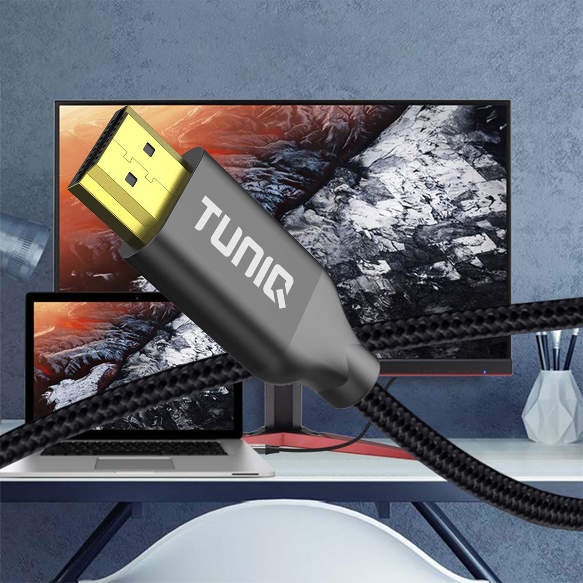 TUNIQ TUNIQ Premium 4K HDMI Cable - 300cm - Zwart, foto 3 van 5