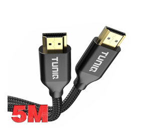TUNIQ TUNIQ Premium 4K HDMI Cable - 500cm - Noir TUNIQ TUNIQ Premium 4K HDMI Cable - 500cm - Noir