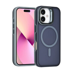 TUNIQ iPhone 17 Back cover case - Magsafe - With Camera Stand - Grey
