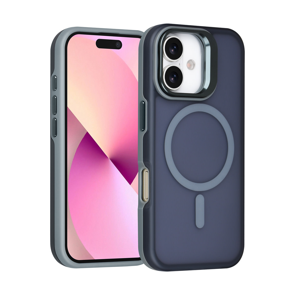 TUNIQ TUNIQ iPhone 17 Backcover hoesje - Magsafe - With Camera Stand - Grijs