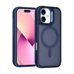 TUNIQ iPhone 17 Backcover hoesje - Magsafe - With Camera Stand - Blauw