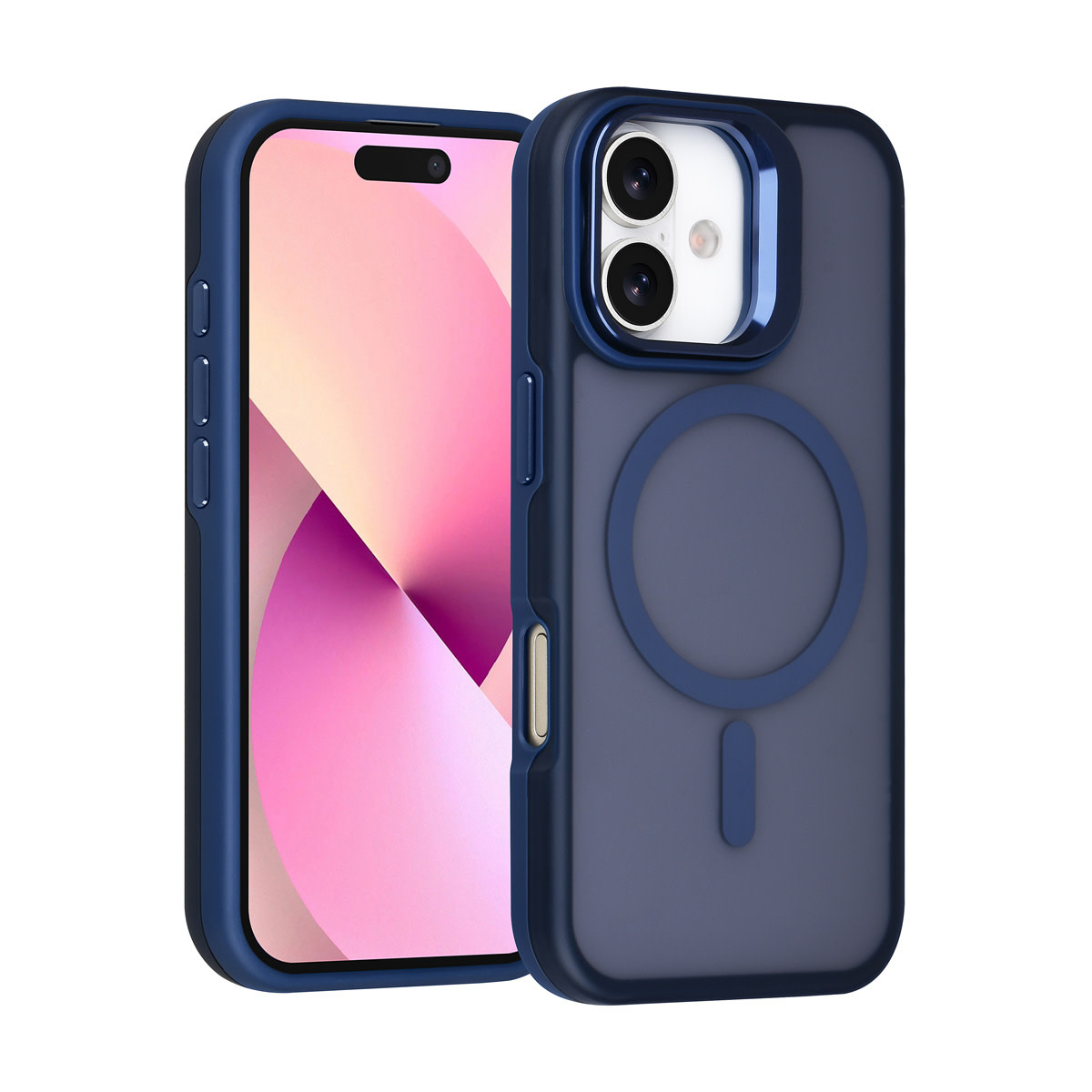 TUNIQ iPhone 17 Backcover hoesje - Magsafe - With Camera Stand - Blauw