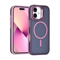 TUNIQ iPhone 17 Back cover coque - Magsafe - With Camera Stand - Violet