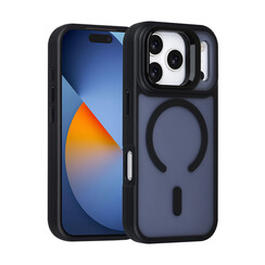 TUNIQ iPhone 17 Pro/iPhone 18 Pro Coque arrière MagSafe Support caméra - Noir