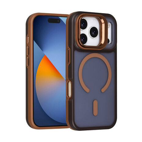 TUNIQ TUNIQ iPhone 17 Pro Back cover case - Magsafe - With Camera Stand - Gold TUNIQ TUNIQ iPhone 17 Pro Back cover case - Magsafe - With Camera Stand - Gold