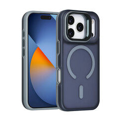 TUNIQ iPhone 17 Pro/iPhone 18 Pro Backcoverhoesje - MagSafe - Met camerastandaard - Grijs